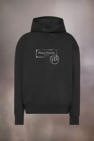 520 Stamp Print Hooded Sweatshirt