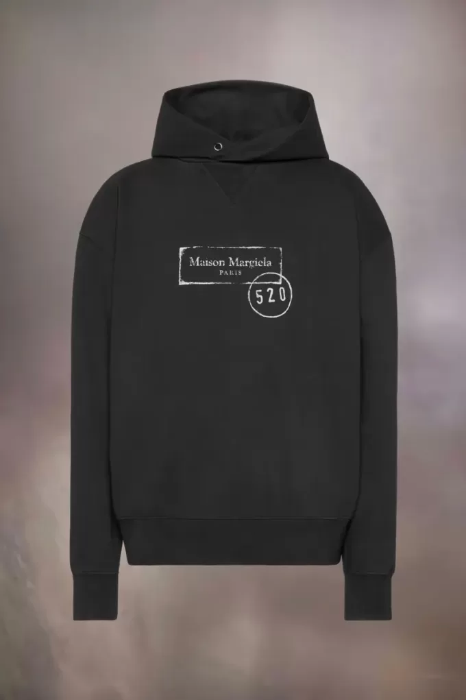 520 Stamp Print Hooded Sweatshirt