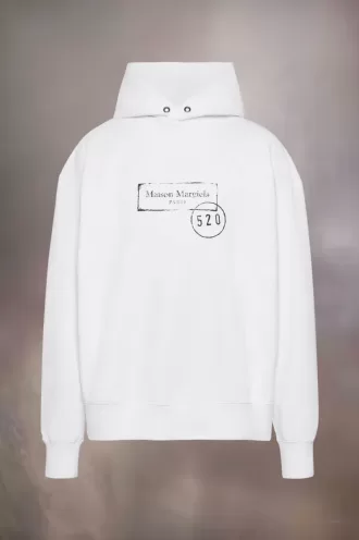 520 Stamp Print Hooded Sweatshirt