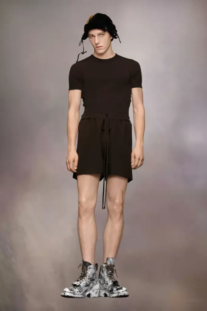 Cashmere knit shorts