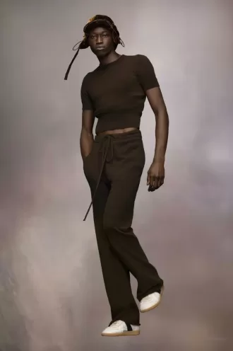 Cashmere knit trousers