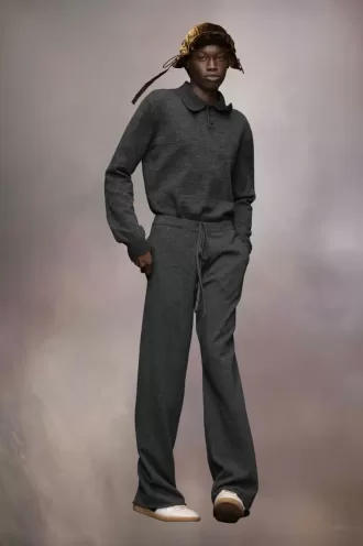 Cashmere knit trousers