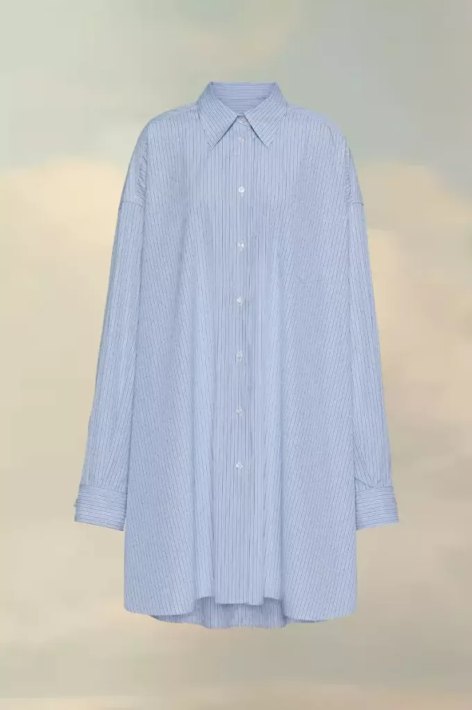 Cotton poplin pinstripe shirt Cotton poplin pinstripe shirt