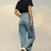 Denim jeans with slash details Denim jeans with slash details