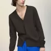 Elbow patch wool cardigan