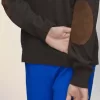 Elbow patch wool cardigan