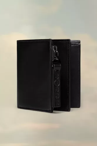 Folded leather wallet