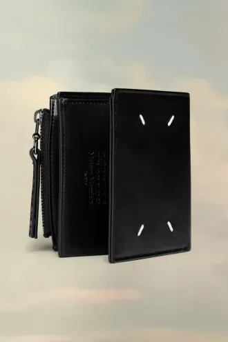 Folded leather wallet