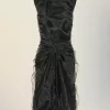 Gathered organza dress