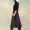 Herringbone A-Line Skirt
