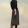 Herringbone A-Line Skirt