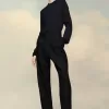 Herringbone Wool Pleated Trousers Herringbone Wool Pleated Trousers