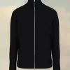 Knit zip-up cardigan