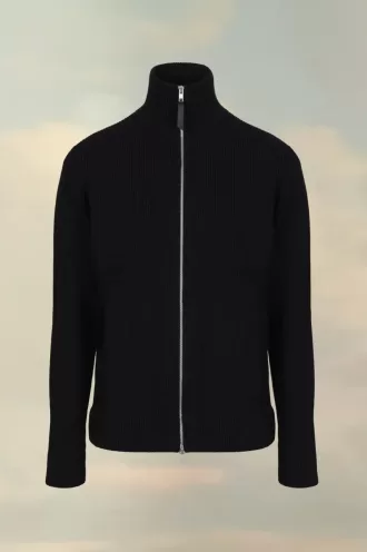 Knit zip-up cardigan Knit zip-up cardigan
