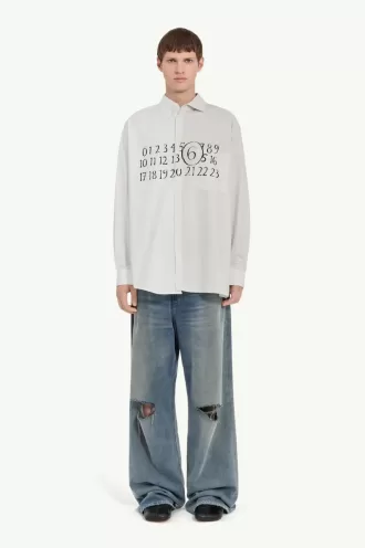 Numeric asymmetric shirt