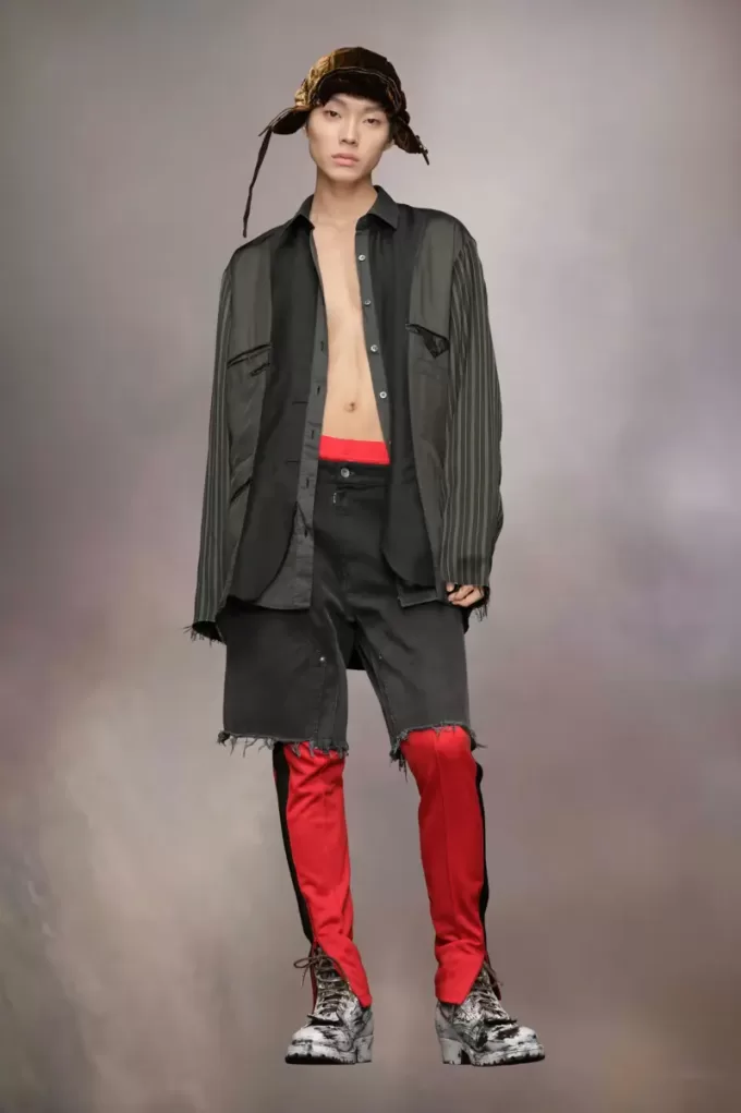 Patchwork inside-out jacket