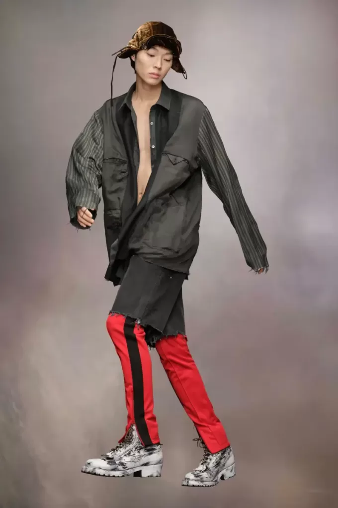 Patchwork inside-out jacket