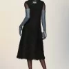 Retrograde silk knit dress