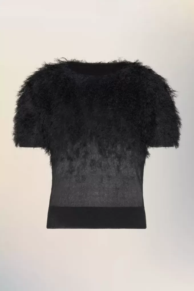Retrograde silk knit top
