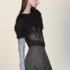 Retrograde silk knit top