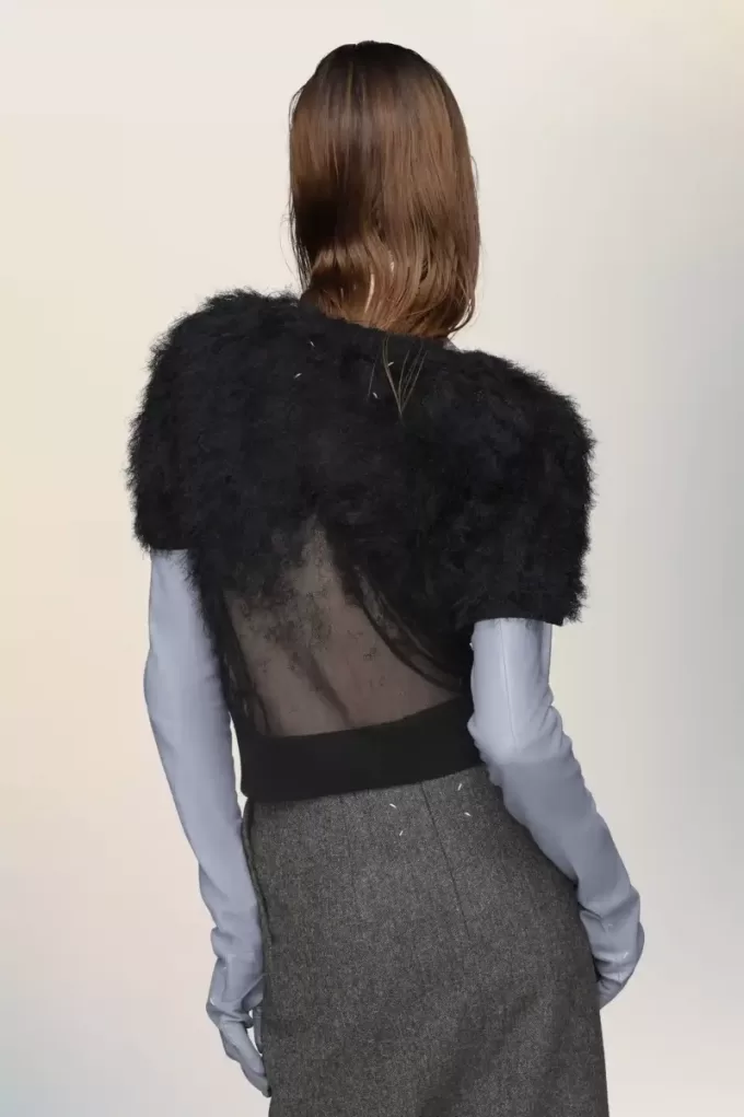 Retrograde silk knit top