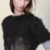 Retrograde silk knit top