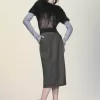 Retrograde silk knit top