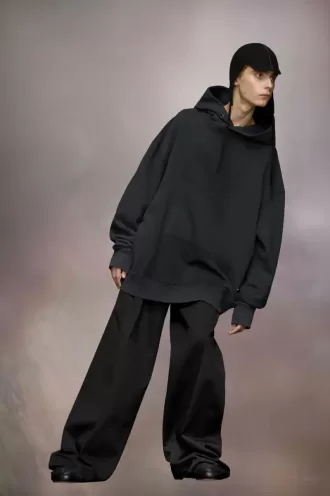 Reverse logo hooded sweatshirt