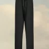 Silk Poplin Trousers