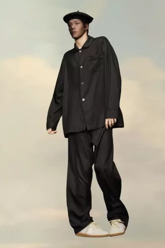Silk Poplin Trousers