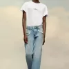 Straight jeans with contrasted pockets Straight jeans with contrasted pockets