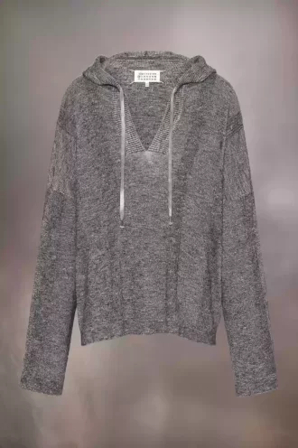 Summer chin茅 knit hoodie