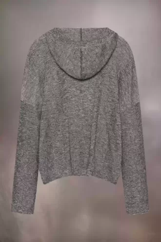 Summer chin茅 knit hoodie