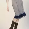 Sun-faded midi skirt