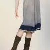 Sun-faded midi skirt